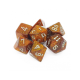 Glitter Polyhedral 7-Die Set - Gold with silver